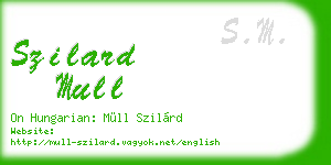 szilard mull business card